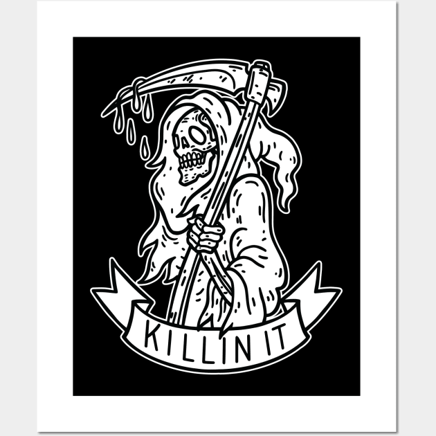 Killin it Grim Reaper Wall Art by Seven Relics